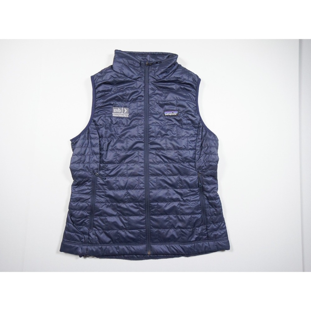 Patagonia Jacket Womens Large Blue Nano Puffer Vest Lightweight NEW Ladies